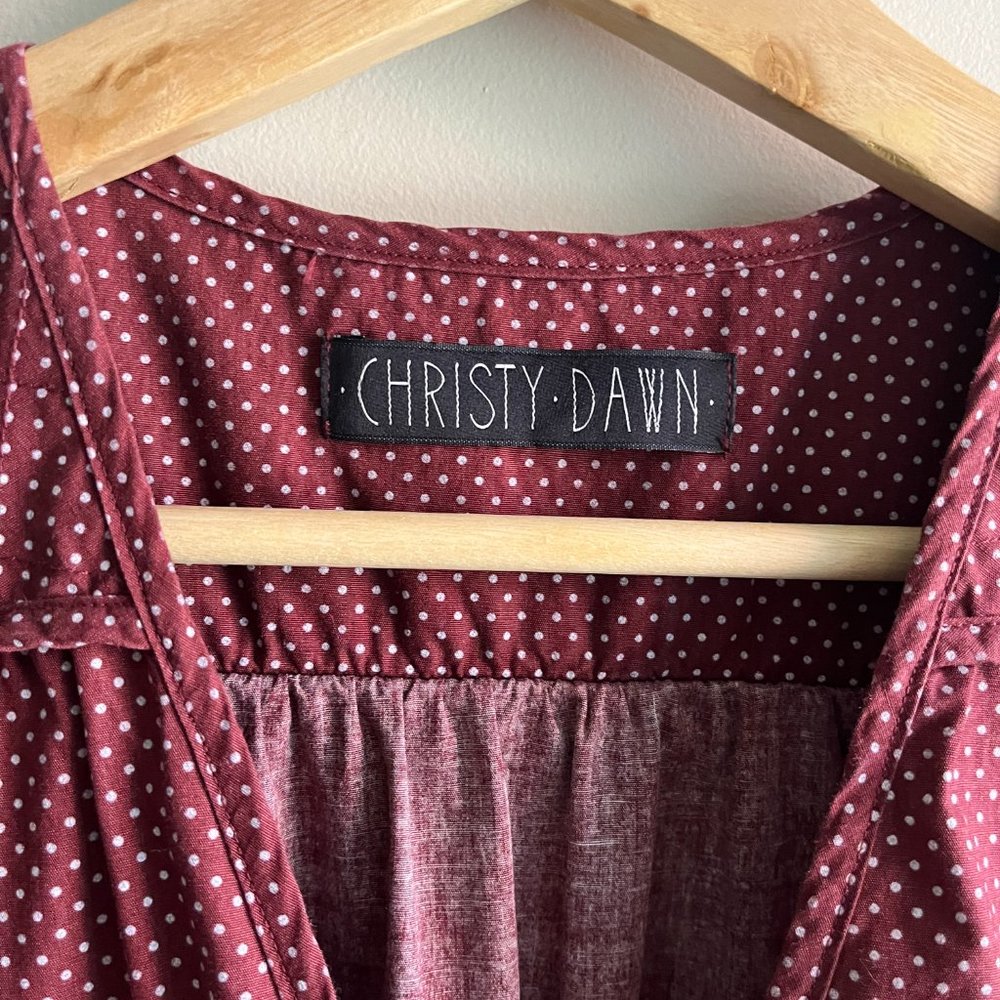 Christy Dawn - Dawn Dress in Burgundy Dot - Picture 4 of 10